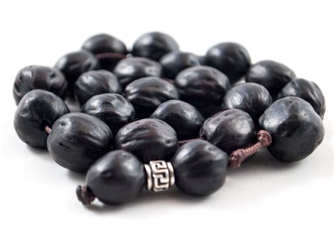 black nutmeg seed worry beads  kompoloi