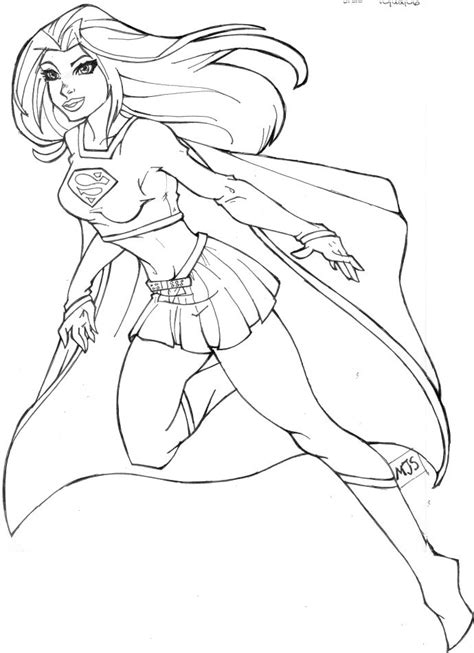 dibujos de supergirl  colorear pintar  imprimir gratis cartoon