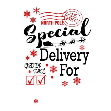 svg special delivery santa sack design santa letter design etsy