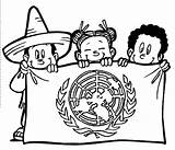 Para La Colorear United Nations Dibujos Coloring Onu Naciones Unidas Las Pages Octubre Bandera Logo Dia Día Niños Preescolar Un sketch template