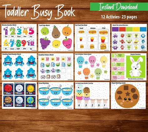 toddler busy book toddler activity binder learning busy book