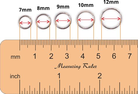 measuring earrings diameter size nose ring sizes hinged ring