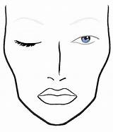 Blank Template Maquiagem Rosto Facechart Maquiar Facial Croqui Closed Trucco Visitar Croquis Blogger Mybios Auge sketch template