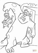 Boo Coloring Pages Sulley Catch Printable Tries sketch template
