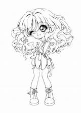 Coloring Pages Anime Princess Girl Chibi Printable Library Clipart Animal sketch template