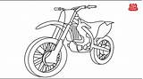 Motor Mewarnai Trail Balap Anak Untuk Menggambar sketch template