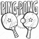 Pong Ping Skizze Croquis Klingeln Pingpong Clip Griffonnage Dessins sketch template