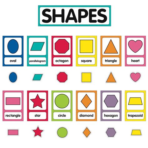 teach shape cards mini bulletin board set cd  carson
