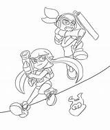 Splatoon Lineart Xero Inkling Coloring Pages Deviantart Template Ink sketch template
