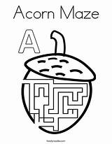 Maze Coloring Acorn Pages Favorites Login Add Twistynoodle Noodle sketch template