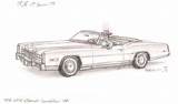 Cadillac Eldorado 1976 Convertible Drawings Drawing Wiltshire Stephen Stephenwiltshire Car Original Limited Cars Pages Mbe Prints sketch template