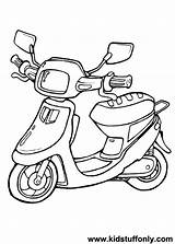 Scooter Coloring Pages Drawing Moped Getdrawings sketch template