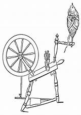 Spinning Wheel Coloring Pages sketch template