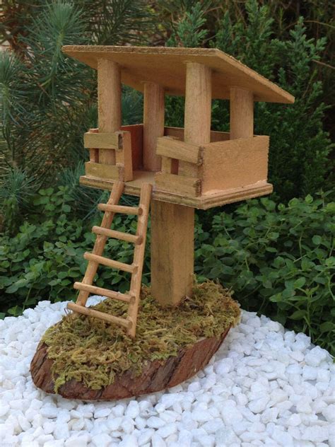 miniature dollhouse fairy garden furniture wood tree