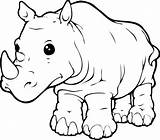 Rhino Rhinoceros Rinoceronte sketch template