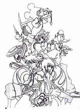 Hearts Kingdom Coloring Sora Pages Friends Netart Visit Color sketch template