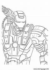 War Machine Coloring Pages Marvel Avengers Iron Man Printable A4 Ironman Drawing Color Kids Print Superheroes Getdrawings Top Online Stark sketch template