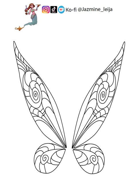 fairy wing template digital file  etsy