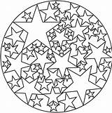 Mandala Mandalas Coloring Kids Easy Pages Stars Starmania Happy Simple Star Children Starball Color Printable Zen Stress Anti Adults Print sketch template