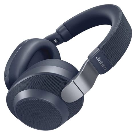 jabra elite  navy blue wireless noise cancelling headphones pearlblue tech