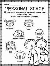 Personal Kids Space Activities Social Skills Boundaries Worksheets Worksheet Teaching Coloring Sheet Invader Elementary Printables Autism Therapy Camp Preschool School sketch template