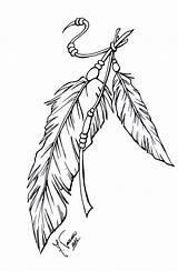 Lineart Feather Plumage Plume Jagua sketch template