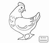 Hen Coloring Pages Kids Red Little Printable Color Worksheet Getcolorings sketch template