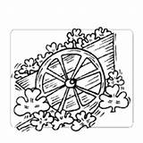Shamrocks Wheelbarrow Surfnetkids Coloring sketch template