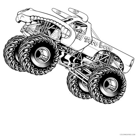 hot wheels coloring pages monster truck coloringfree coloringfreecom