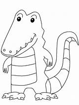 Crocodile Coloring Pages Print Animals Animal sketch template