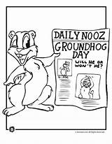 Groundhog Coloring Pages Kids Printable Woojr Punxsutawney Phil Activities Books sketch template