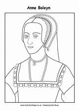 Tudor Colouring Pages Anne Boleyn Mary Coloring History Queen Activities Elizabeth Youth Catherine Aragon British Activityvillage sketch template