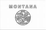 Montana Flag Coloring State Pages sketch template