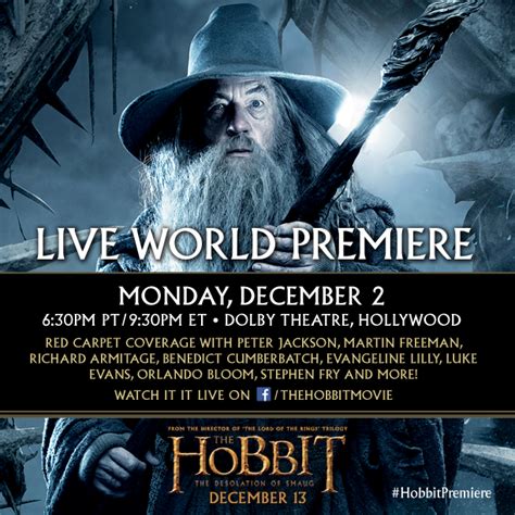watch ‘the hobbit the desolation of smaug world premiere