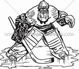 Hockey Goalie Drawing Getdrawings sketch template
