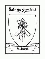 Coloring Joseph St Pages Symbol Saint Symbols Library Popular Clipart Coloringhome Insertion Codes sketch template