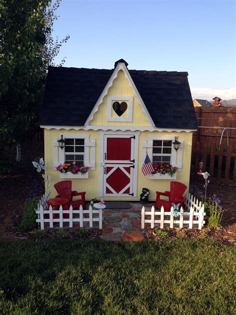 beautiful cottage contest winner wood outdoor victorian playhouse kit completed