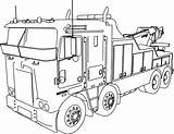 Trailer Drawing Truck Coloring Kenworth Pages W900 Long Getdrawings sketch template