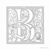 Alphabet Leather Celtic Stencils Pages Carving Gaelic Coloring Templates Letters Template sketch template