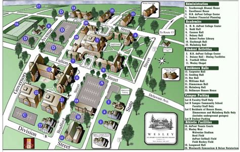wesley college campus map  north state street dover delaware pertaining  delaware state