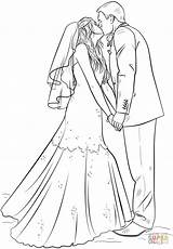 Bride Coloring Groom Pages Wedding Draw Drawing Printable Kids Colouring Step Tutorials Sheets Color Barbie Supercoloring Adult Adults Books Colours sketch template
