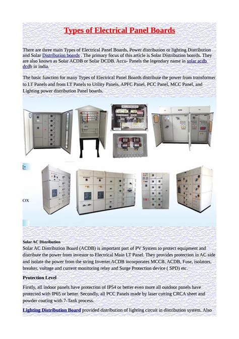 types  electrical panel boards  accupanel energy pvt  issuu