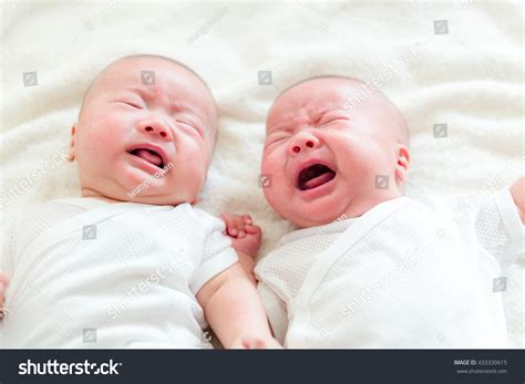 twin baby crying stock photo  shutterstock