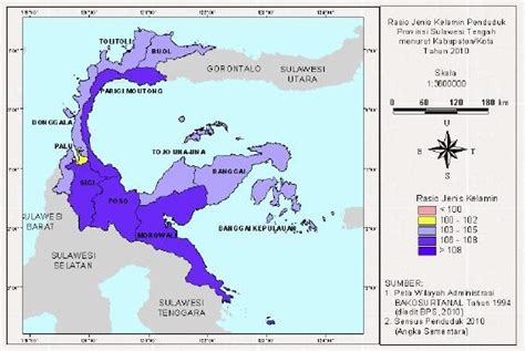 indonesia population 2010 sex ratio sulawesi tengah central sulawesi province