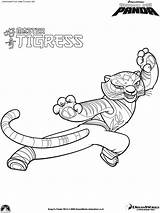 Tigress Kung Fu Colorkid sketch template