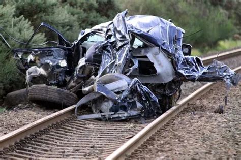teenage driver  crashed  train  level crossing improving