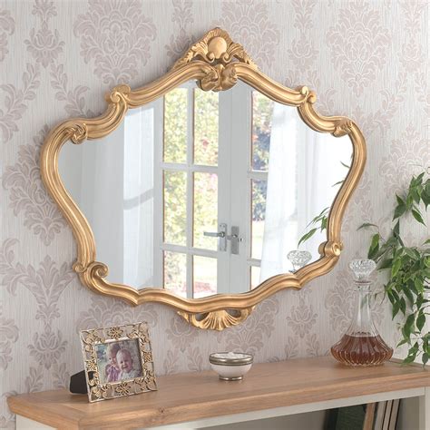 gold ornate detailed large mirror gold decorative mirror