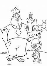 Chicken Little Coloring Pages Kids Color Print Cooperation Book Printable Para Colorear Getdrawings sketch template