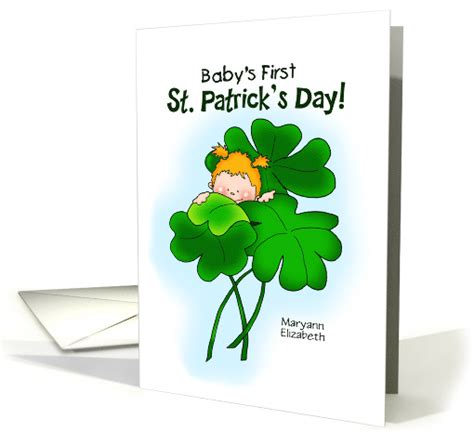 First St Patrick S Day Girl Personalized Card 1466924