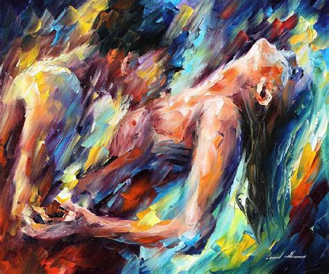 Passion Palette Knife Figures Of Lovers Oil Painting On Canvas By